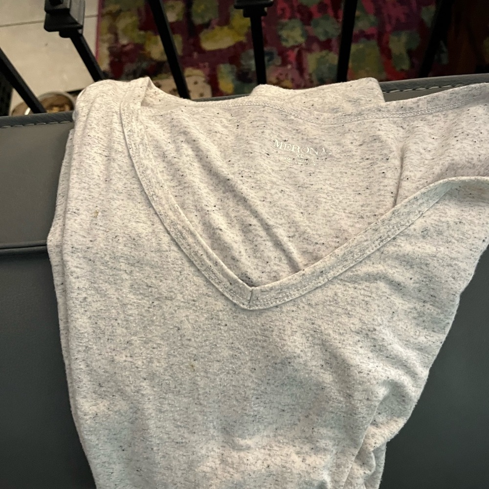 Light gray v neck
